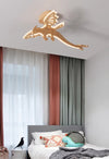 Cartoon dinosaur solid wood ceiling lamp