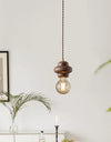 Japanese retro walnut chandelier