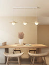 Cream style glass dining pendant light