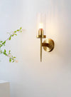 Full copper glass bedside aisle wall lamp