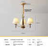 French retro solid wood living room chandelier