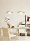 Cream style glass dining pendant light