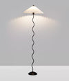 Pleated vintage floor lamp