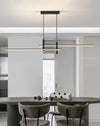 Minimalist one-word long strip chandelier