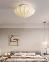 Cream silk bedroom ceiling lamp