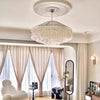 French style living room shell chandelier