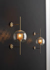 Retro bedside glass long pole wall lamp