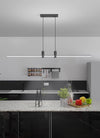 Minimalist one-word long strip chandelier