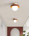 Creative round ball straw hat ceiling lamp