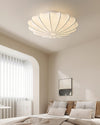 Cream silk bedroom ceiling lamp