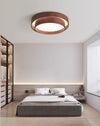 Japanese walnut color double-layer ceiling lamp