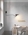 Retro personality long pole rotatable wall lamp