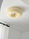 French style cream wind glass ceiling light