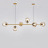 Long glass magic bean dining chandelier