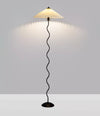 Pleated vintage floor lamp