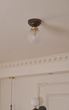 Medieval style hallway glass ceiling lamp