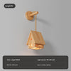 Nordic Japanese style solid wood bedroom bedside cabin wall lamp