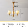 French retro solid wood living room chandelier