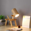 Japanese style log creative table lamp