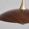 Retro walnut grain color liftable dining room chandelier