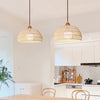 Original wood cream style rattan chandelier