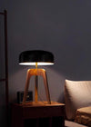 Solid wood tripod table lamp