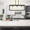 American retro rectangular iron glass restaurant chandelier