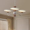 French medieval style flying saucer chandelier