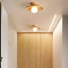 Japanese solid wood corridor aisle ceiling lamp