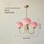 Cream Bauhaus Glass Chandelier