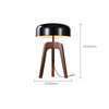 Solid wood tripod table lamp