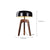 Solid wood tripod table lamp