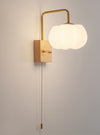 Creative cotton shape solid wood wall lamp