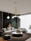 Line Magic Bean Glass Chandelier