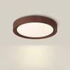 Simple wood grain round bedroom ceiling lamp