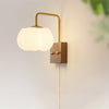 Creative cotton shape solid wood wall lamp