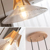 Japanese style simple ash wood restaurant chandelier