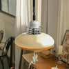 Retractable glass dining pendant light