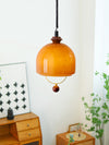 Medieval style glass chandelier retractable