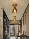 American retro glass corridor ceiling lamp