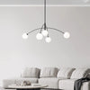 Geometric line molecular magic beans chandelier