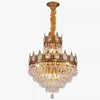 Vintage brass crystal chandelier