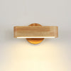 Solid wood LED wall light