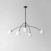 Geometric line molecular magic beans chandelier