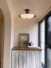 Retro walnut color aisle ceiling lamp