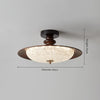 Retro walnut color aisle ceiling lamp