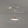 Swing arm flying saucer dining room chandelier