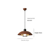 Vintage walnut wood grain dining room chandelier