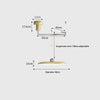 Nordic flying saucer swing arm chandelier