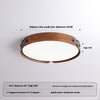 Japanese style solid wood round bedroom ceiling lamp